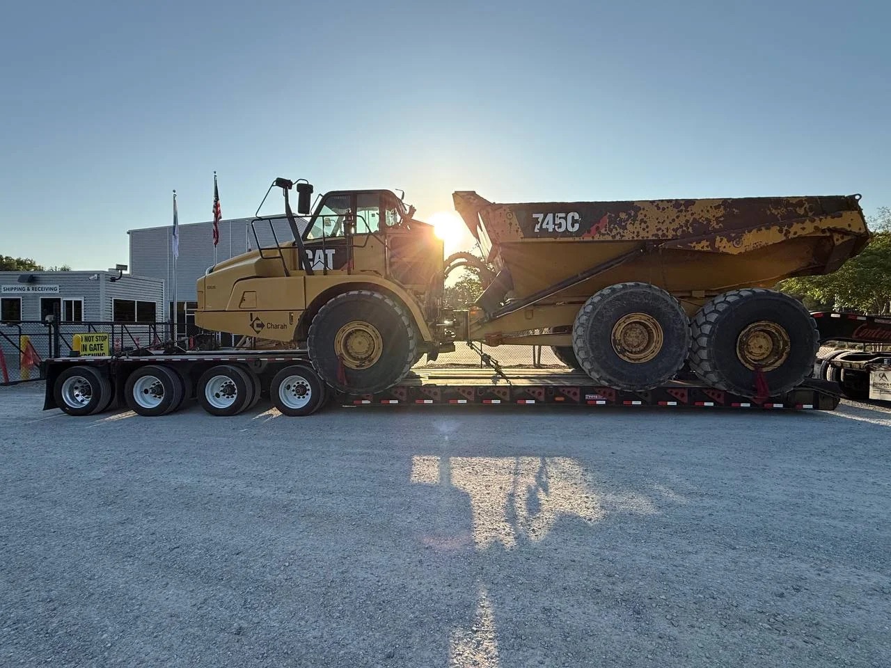 CAT 745C equipment transport